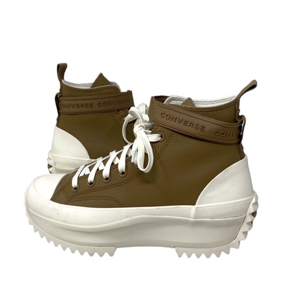 Converse Run Star Hike Platform Women's Size Sand Dune Leather Sneaker A04268C - Picture 7 of 11